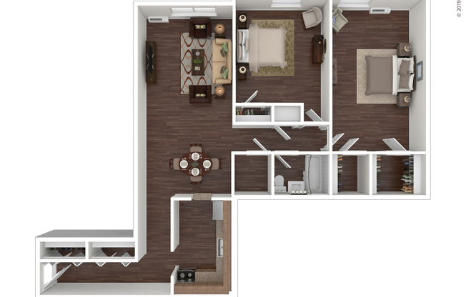 2 beds, 1 bath, 1,116 sqft, $1,999