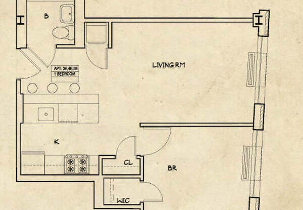 1 bed, 1 bath, $4,780, Unit 5E