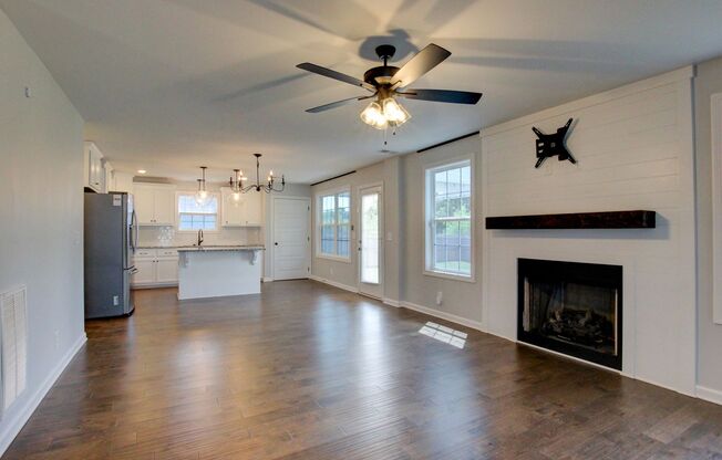 Modern Beauty With Shiplap, Iron Fixtures. Open Concept and White Cabinetry