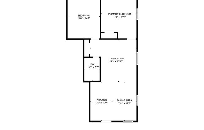 2 beds, 1 bath, 700 sqft, $1,475, Unit Unit D