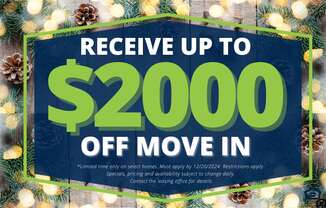 A promotional image offering up to $2000 off move-in for a limited time.