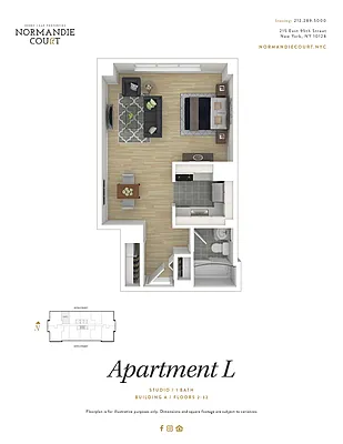 Studio, 1 bath, $3,196, Unit A20L