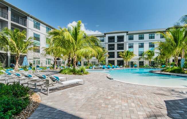 Resort Style Outdoor Pool and Sundeck at AxisOne, Stuart, 34994