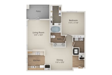 1 bed, 1 bath, 889 sqft, $1,395