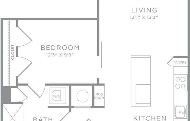 1 bed, 1 bath, 706 sqft, $1,615, Unit 309