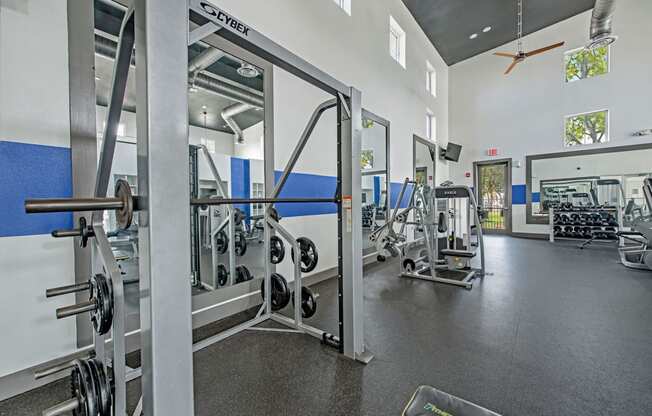 a view of the fitness center