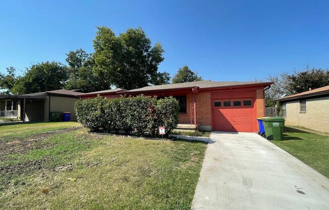 Captivating 3 Bedroom 1 Bathroom Home w/ REAL Refinished Hardwood Floors~ NEW Paint Through Out Home ~ Private Wood Fenced w/ Large Backyard &  Porch ~~ Storage ~~ Gorgeous Kitchen w/ Custom Cabinets ~~1 Car Attached Garage ~~Ready Now so Lease Today!!~~