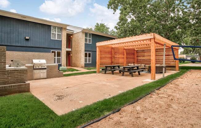 Image of outdoor BBQ grilling area