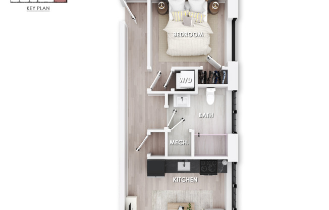 1 bed, 1 bath, 725 sqft, $1,850, Unit 304