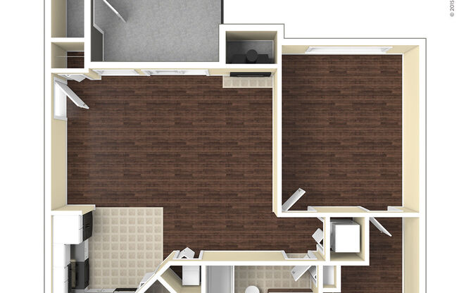 1 bed, 1 bath, 716 sqft, $891