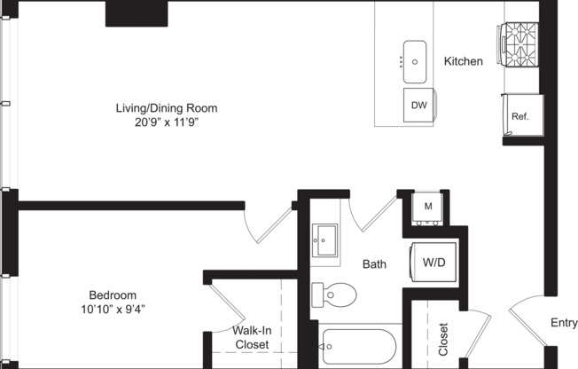 1 bed, 1 bath, 715 sqft, $2,397, Unit 1102