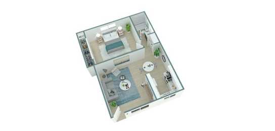 1 bed, 1 bath, 756 sqft, $1,995