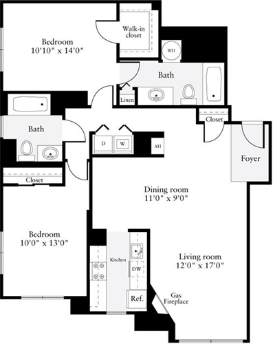 2 beds, 2 baths, 1,120 sqft, $4,054, Unit 205