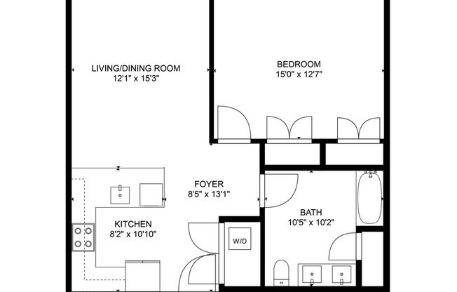 1 bed, 1 bath, 749 sqft, $2,600, Unit 517