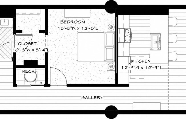 1 bed, 1 bath, 1,045 sqft, $1,836