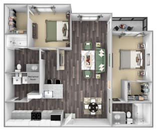 2 beds, 2 baths, 1,230 sqft, $1,979
