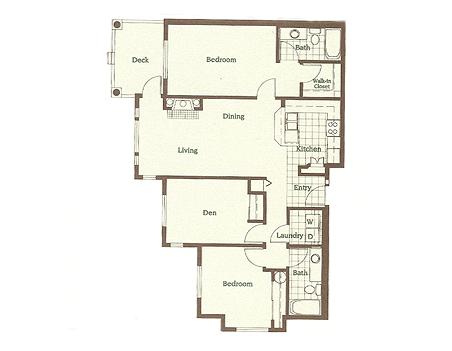 3 beds, 2 baths, 1,233 sqft, $3,495, Unit 318