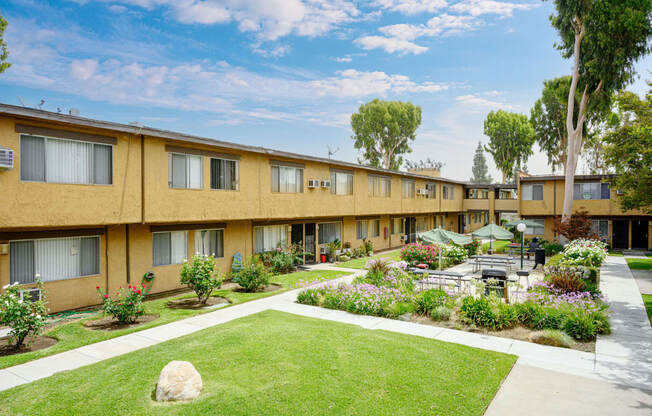 Front Garden at La Puente Garden Apts, La Puente, CA 91744