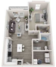 1 bed, 1 bath, 756 sqft, $1,721