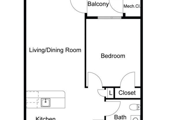 1 bed, 1 bath, 723 sqft, $1,740