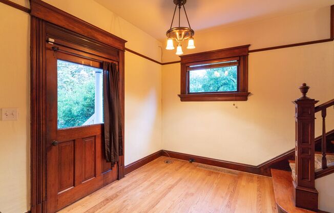 Beautiful 1902 Craftsman stunner with off street parking available now.