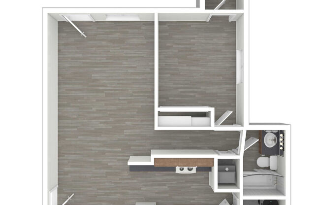 1 bed, 1 bath, 550 sqft, $1,192