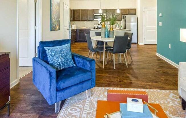 Living Room at Stallings Mill Apartments, Clayton, NC