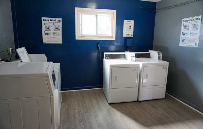 Laundry room at Silverstone Apartments in Warren, Michigan