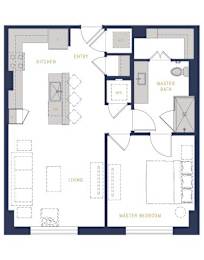 1 bed, 1 bath, 725 sqft, $1,719