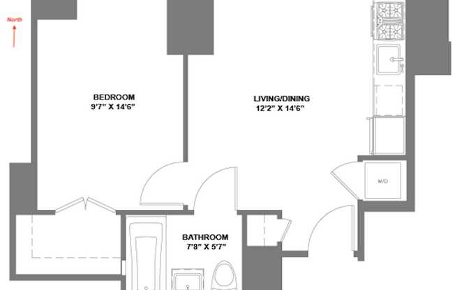 1 bed, 1 bath, 525 sqft, $4,450, Unit 16A