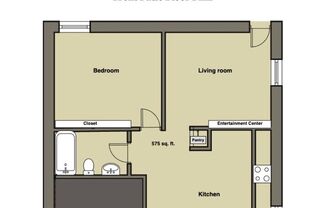 1 bed, 1 bath, 575 sqft, $1,125, Unit 24a