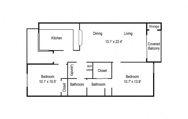 2 beds, 1 bath, 1,126 sqft, $2,246