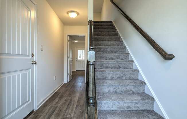 Stairway and hallway  at Hadley Place Apartments, Enola