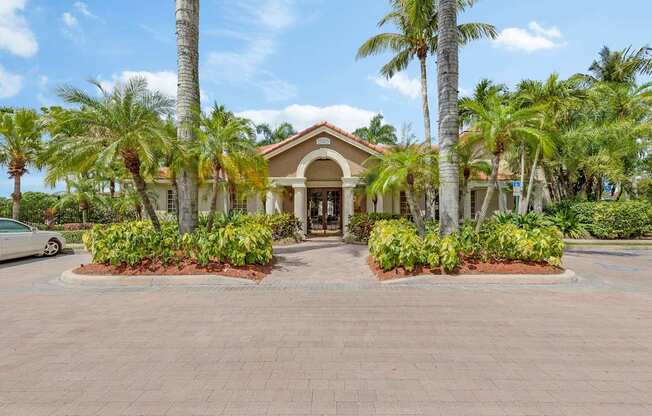 Murano Delray Beach apartments walk path with lakeview
