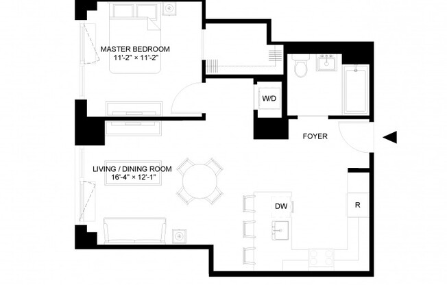 1 bed, 1 bath, $4,941, Unit 2703