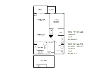 1 bed, 1 bath, 965 sqft, $3,060