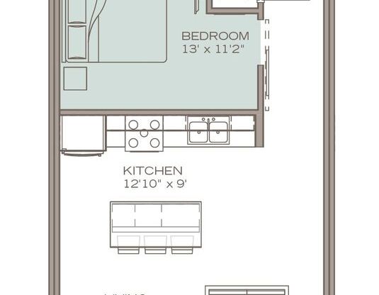 1 bed, 1 bath, 738 sqft, $1,625, Unit 413