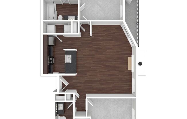 2 beds, 2 baths, 1,070 sqft, $1,710