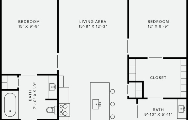 2 beds, 2 baths, 1,019 sqft, $2,532