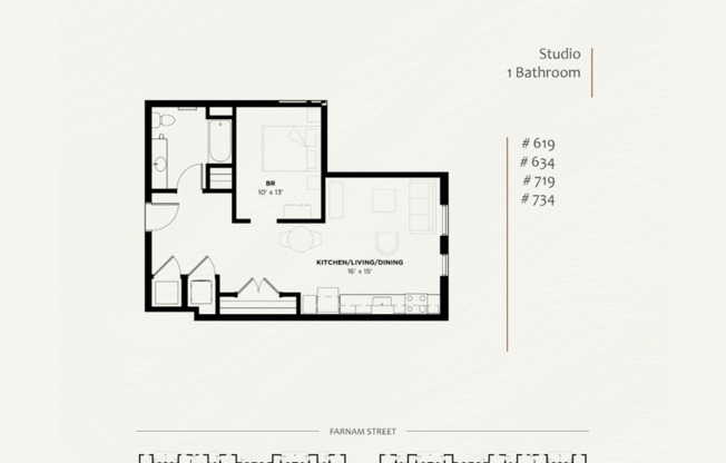 1 bed, 1 bath, 681 sqft, $1,500, Unit 519