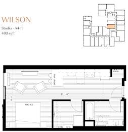 Studio, 1 bath, 480 sqft, $1,385