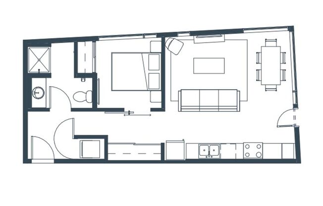 1 bed, 1 bath, 502 sqft, $2,495, Unit 519