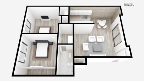 2 beds, 1 bath, 825 sqft, $2,545