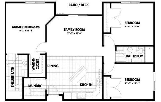 3 beds, 2 baths, 1,284 sqft, $1,400, Unit 4301-102