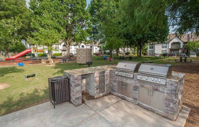 grilling station at Jackson TN apartments