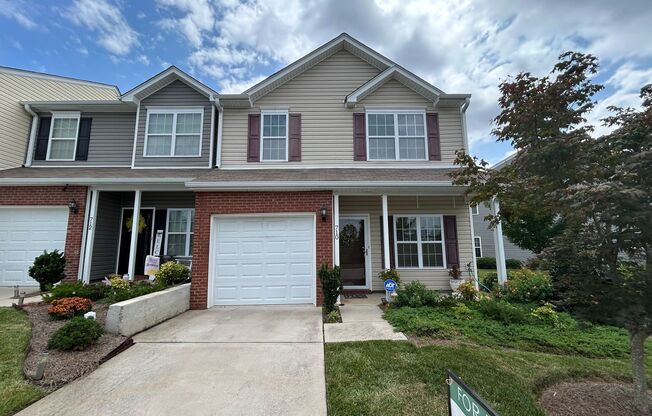 Immaculate beautiful 3-bedroom, 2.5-bath townhouse in Greensboro with 1 car garage/fenced in patio