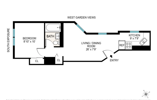 1 bed, 1 bath, $3,200, Unit 1B