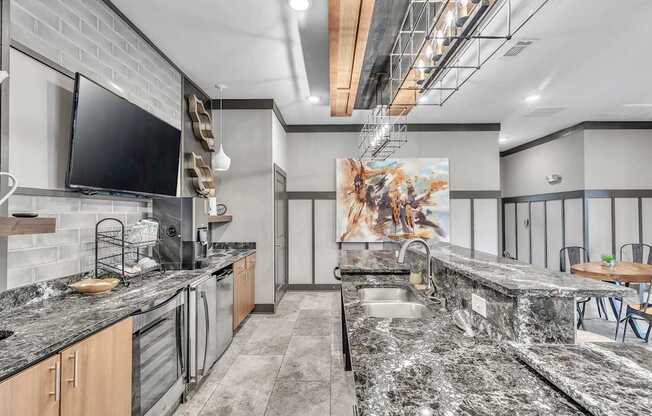 Equipped Kitchen In Clubhouse at Sterling Creek at Richmond Hill, Georgia , 31324