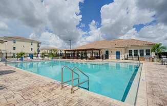 the swimming pool at flats at sundown apartments in north port florida