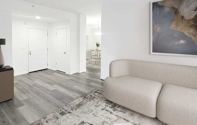 Cascades Suites Renovated Living Room View